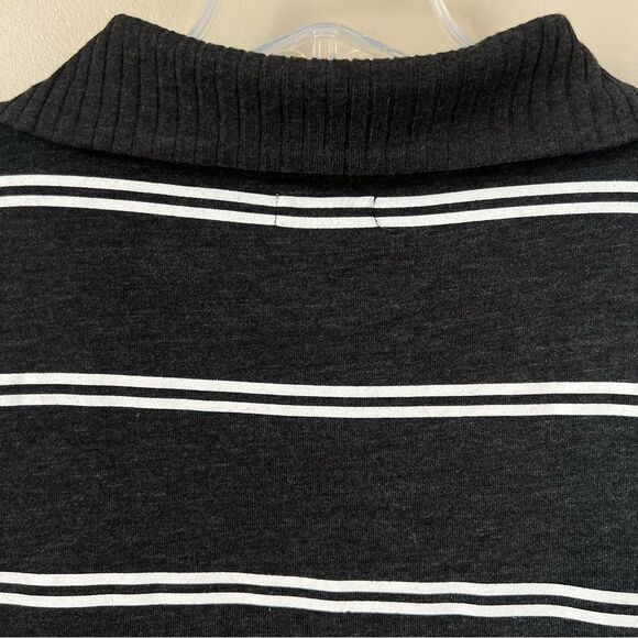 Maurices Willowsoft Collared Striped Gray White 1/4 Zip Sweater Sweatshirt SZ 3X - Picture 7 of 15